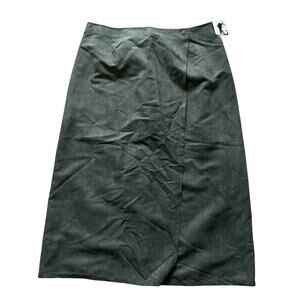 Jaclyn Smith Women's Vintage Deadstock 90s Faux Suede Skirt Green Size 18 NWT